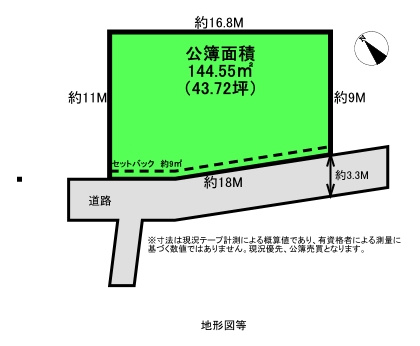 新発田市御幸町2丁目　売地