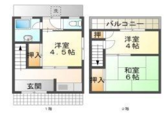明石市大久保町谷八木の一戸建ての間取り