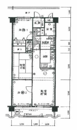 アインツ高砂　　中古マンションの間取り