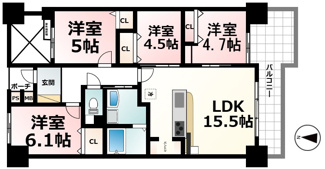 【間取り】 | シャルマンコーポぜぜ