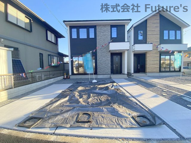 流山市平和台5丁目　新築戸建　全2棟　2号棟の外観|休日は流山市運動公園やおおたかの森SCまで車ですぐ遊びに行けます