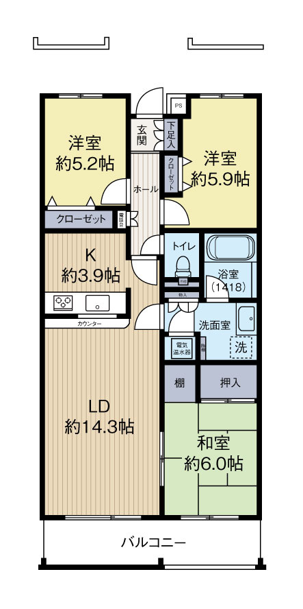 アーバンライフ井田南の間取り