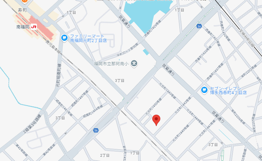 リーベスト南福岡の地図