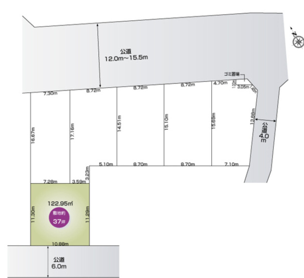 【区画図】 | 桶川市下日出谷東3丁目　新築戸建　全6棟　6号棟