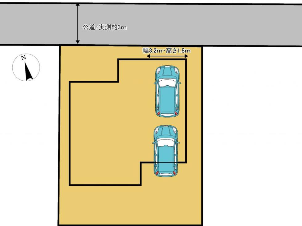 水戸市笠原町　中古戸建の区画図