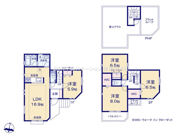 【間取り】 | アトムセレクト船橋Ⅲ期　1号棟