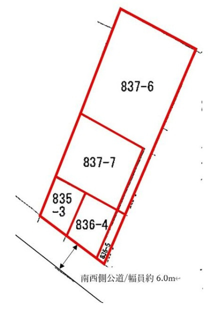 熊谷市肥塚　売地の土地図