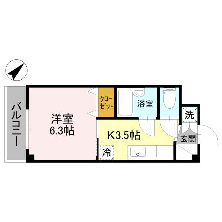 オークサンガの間取り|家具家電付き◆綾部駅徒歩すぐ◎コンビニやスーパーなど徒歩近く