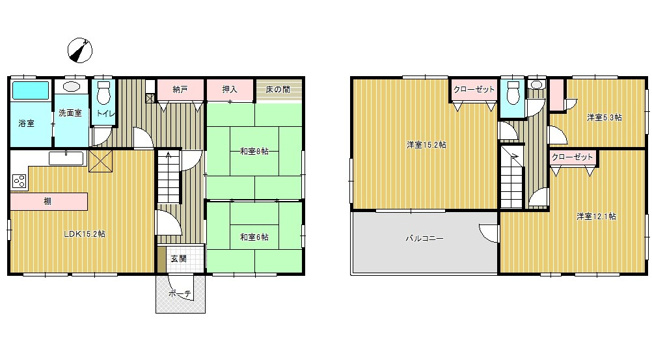 【間取り】 | 西千葉戸建貸家