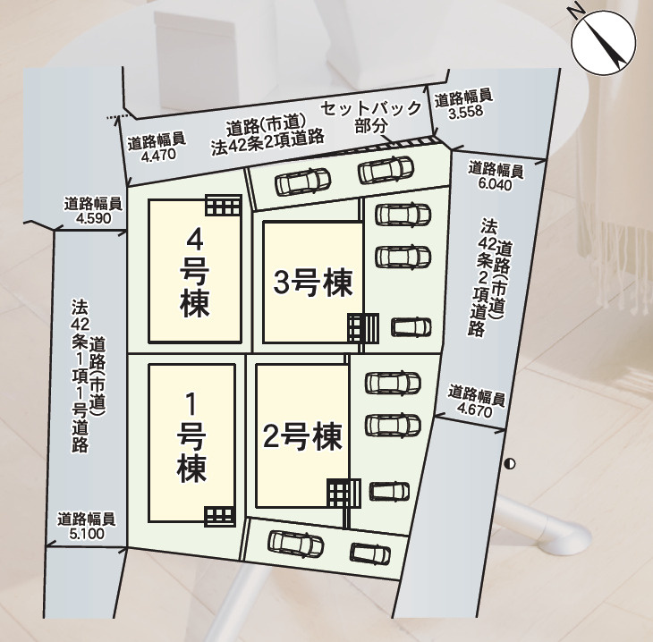 CG南城市大里稲嶺第4-1号棟　＼☆ご成約時キャッシュバック☆／の区画図