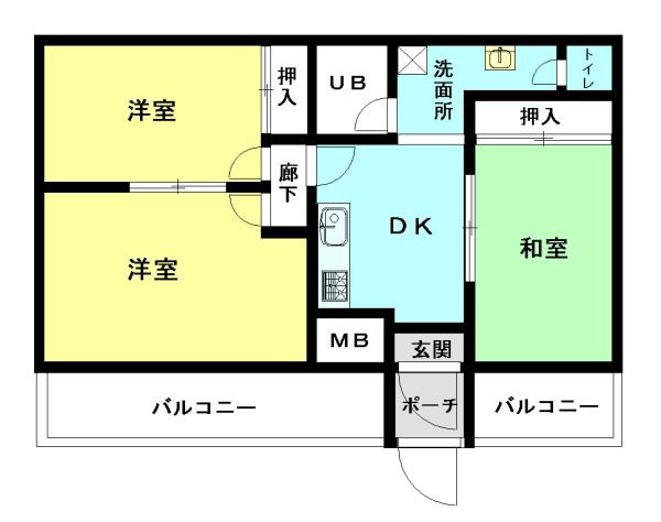 グランディア　ミ・アモーレ鈴蘭台の間取り