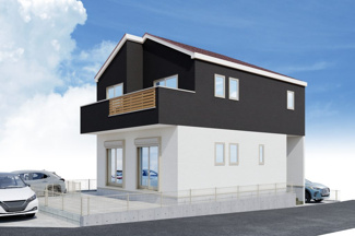 【外観】 | 秦野市鶴巻南4丁目  1号棟 3期 | イメージパース（完成時に現況と異なる場合は現況優先となります）