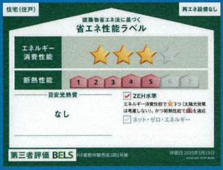 【省エネ性能ラベル】 | 秦野市鶴巻南4丁目  1号棟 3期 | 第三者評価BELS