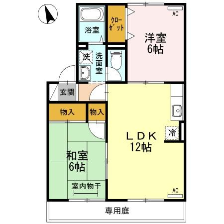 エスポワール米原B棟の間取り