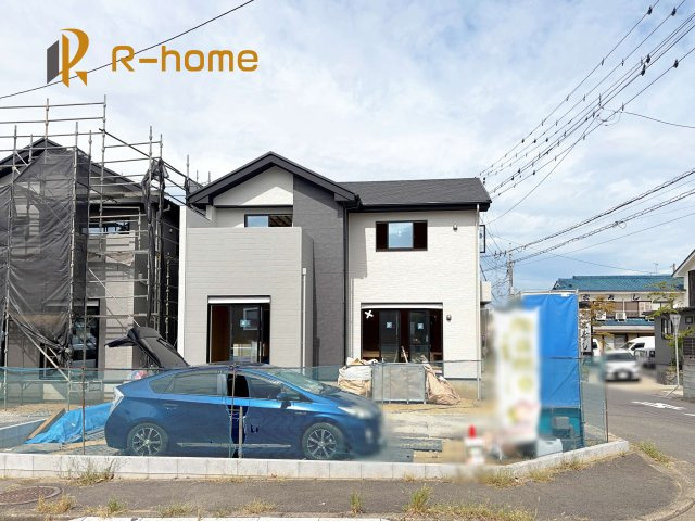 牛久市栄町6期　新築戸建て　3号棟の外観|2025年10月完成予定！近隣の同仕様完成物件をご見学いただけます♪