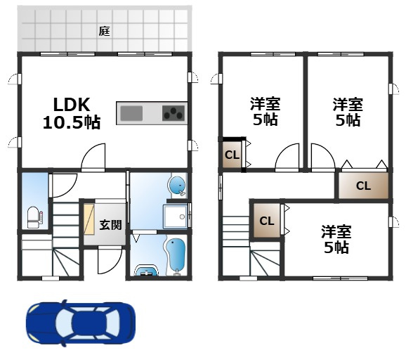 【間取り】 | 旭区大宮戸建て