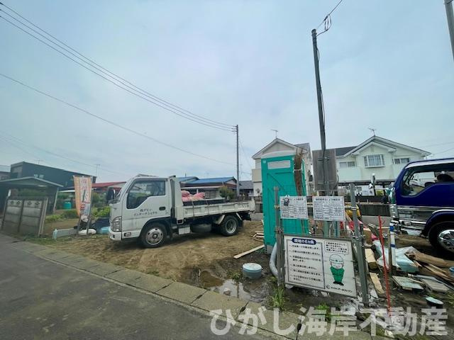 平塚市田村5丁目　新築戸建　全２棟の外観|5月16日撮影　建築中　現地外観