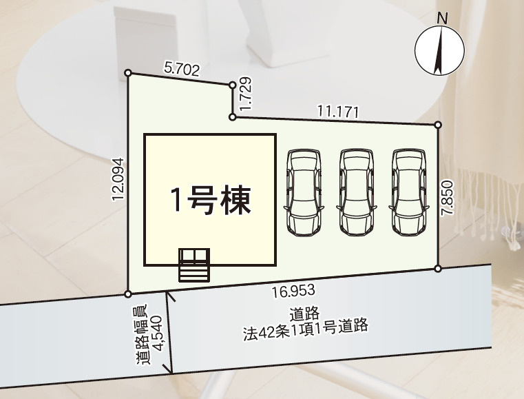 CG南城市佐敷仲伊保第4-1号棟の区画図