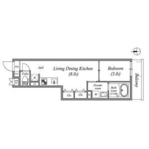 S-MOVE緑橋Ⅱの間取り