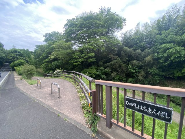 下溝　建築条件なし売地の周辺|遊歩道への入口
