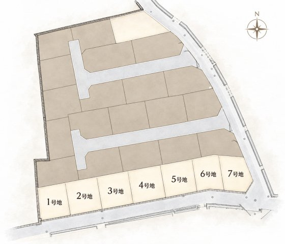 プランタウン清末西町　第1期の区画図