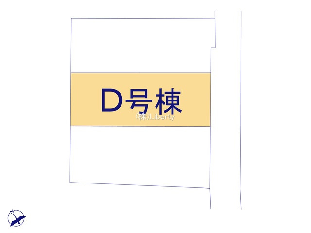 土浦市烏山4丁目　新築戸建　D号棟の区画図