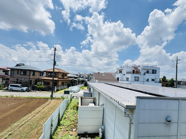 松戸市常盤平双葉町新築戸建【常盤平第三小学校：10分】の展望|バルコニーより南側眺望