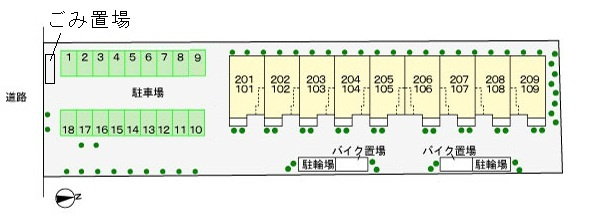 ヴィラ・立川の区画図