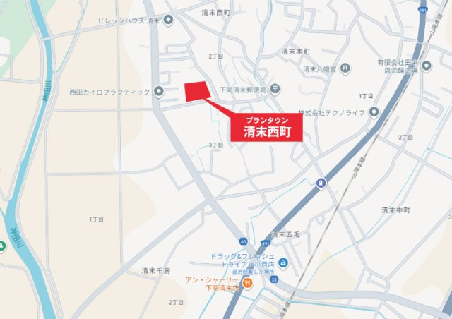 プランタウン清末西町の地図