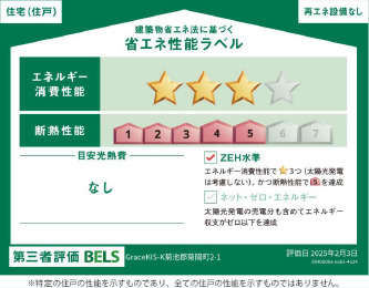 仲介手数料不要　KEIAIスターKEIAIGrace菊池郡菊陽町2期【武蔵ヶ丘北小・武蔵ヶ丘中】の省エネ性能ラベル