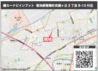 仲介手数料不要　KEIAIスターKEIAIGrace菊池郡菊陽町2期【武蔵ヶ丘北小・武蔵ヶ丘中】の地図|カーナビ➡菊池郡菊陽町武蔵ヶ丘２丁目8-10