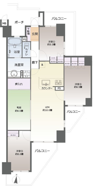 【間取り】 | サーパス諏訪野第2☆仲介手数料無料☆