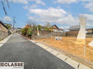 【前面道路含む現地写真】 | 宇治市木幡御蔵山　2区画　I号地　建築条件付き