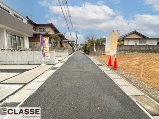 【前面道路含む現地写真】 | 宇治市木幡御蔵山　2区画　J号地　建築条件付き