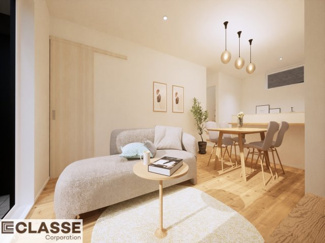 【完成予想図】 | 宇治市木幡御蔵山　2区画　J号地　建築条件付き | 人気の和モダンやホテルライクのテイストを基調に、家具・照明を組み合わせて、暮らしがより具体的にイメージできるご提案をしています。