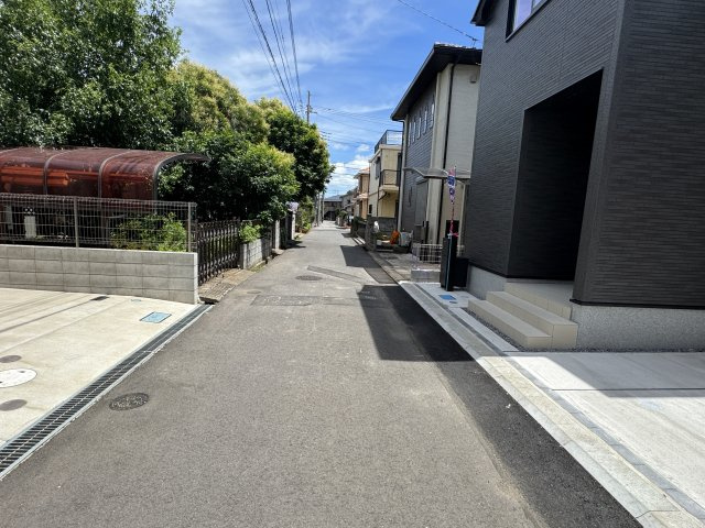 柏市常盤台新築戸建【柏第八小学校：10分】の展望|北西側前面道路