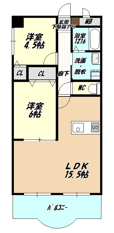 伊藤ハイツ　５０１号室の間取り