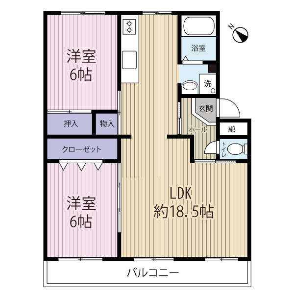 オール洋室の室内★