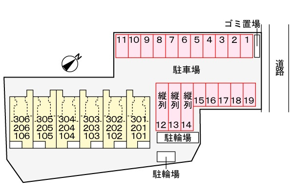 サニープレイス　古町の区画図