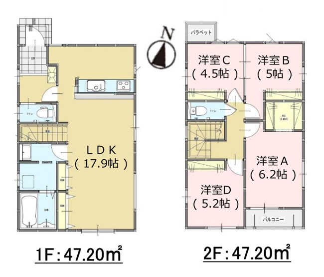 【間取り】 | 福岡市早良区干隈5丁目1期　3号棟（全3棟）【仲介手数料無料・0円】 | 平日、土日祝日もお好きな日時にご見学可能です。お気軽にお問合せ下さい。