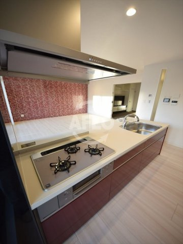 アマデウス北堀江　堀江小学校区のキッチン|アマデウス北堀江　3口ガスシステムキッチン