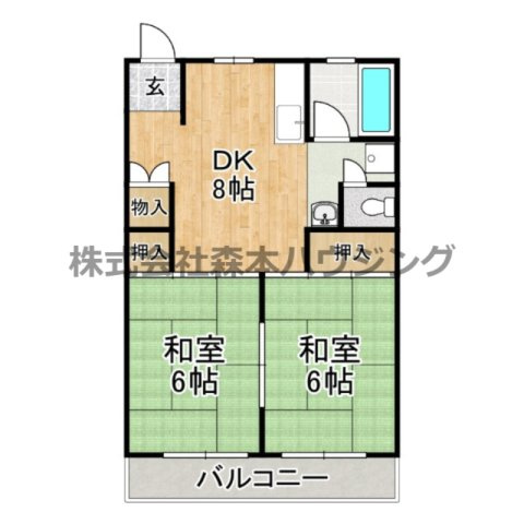 【間取り】 | 　にしまちハイツ