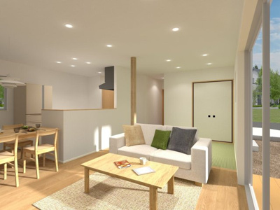 【完成予想図】 | 【NEXT-STEP HOME】＼＼残り2区画／／◆ネクスタウン山田YUTAKA◆6号地 | ◆『セミアイランドキッチンの家』◆「選んでつくる」規格型住宅のおすすめプランです◆