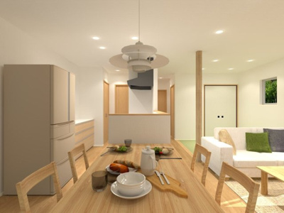 【完成予想図】 | 【NEXT-STEP HOME】＼＼残り2区画／／◆ネクスタウン山田YUTAKA◆6号地 | ◆『セミアイランドキッチンの家』◆「選んでつくる」規格型住宅のおすすめプランです◆