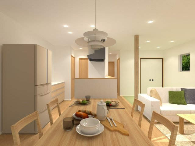 【完成予想図】 | 【NEXT-STEP HOME】＼＼残り2区画／／◆ネクスタウン山田YUTAKA◆6号地 | ◆『セミアイランドキッチンの家』◆「選んでつくる」規格型住宅のおすすめプランです◆