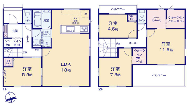 【間取り】 | 伊勢崎市太田町　新築２号棟