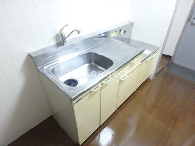 【キッチン】 | 黒松ＳＴビル | ２口ガスコンロ設置可能なキッチン。