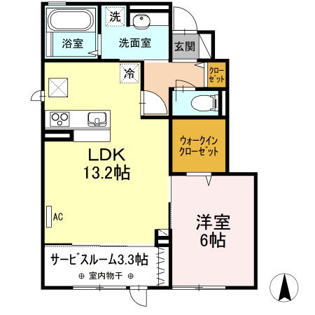 Ｋａｄｏｙａｋａｎ　C棟の間取り
