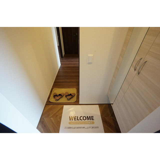 岐阜市旦島中２丁目のアパートの玄関