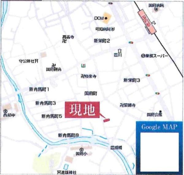 豊川市国府町豊成58期　全3棟・2号棟のその他|現地案内図です。